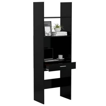 Book Cabinet Black 60x35x180 cm Engineered Wood