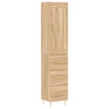 Highboard Sonoma Oak 34.5x34x180 cm Engineered Wood