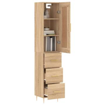 Highboard Sonoma Oak 34.5x34x180 cm Engineered Wood