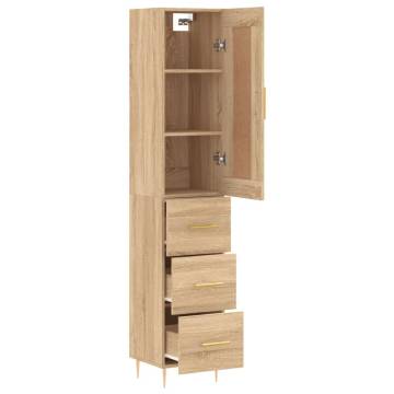 Highboard Sonoma Oak 34.5x34x180 cm Engineered Wood