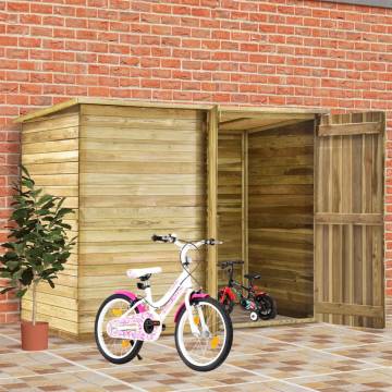 Garden Bike Shed 232x110x170 cm Impregnated Pinewood