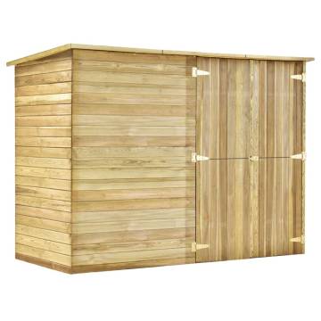 Garden Bike Shed 232x110x170 cm Impregnated Pinewood