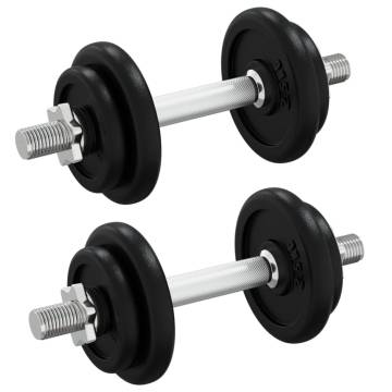 Dumbbell with Plates Set 40 kg Cast Iron & Chrome Plated Steel