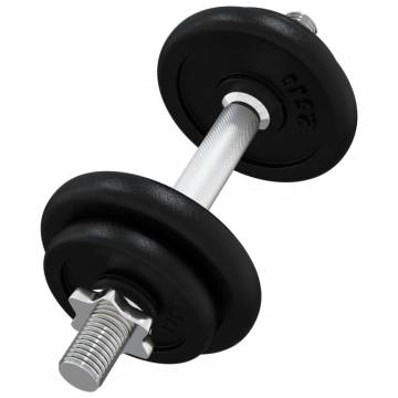 Dumbbell with Plates Set 40 kg Cast Iron & Chrome Plated Steel