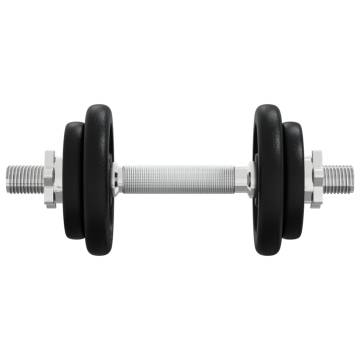 Dumbbell with Plates Set 40 kg Cast Iron & Chrome Plated Steel