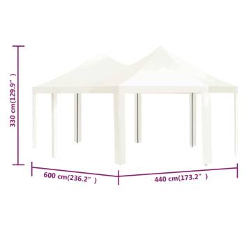 Outdoor Gazebo Cream 600x440x330 cm