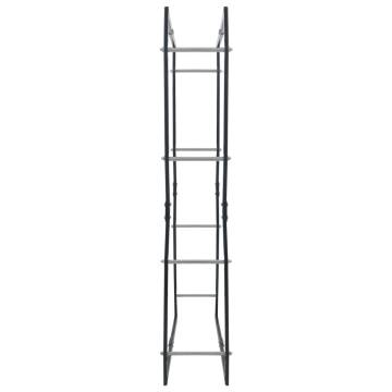 Firewood Rack Black 80x25x150 cm Steel