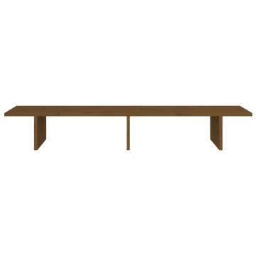 Monitor Stand Honey Brown 100x27x15 cm Solid Wood Pine