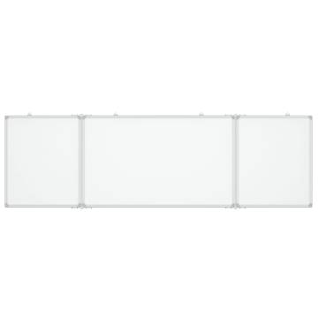 Magnetic Whiteboard Foldable 160x50x1.7 cm Aluminium