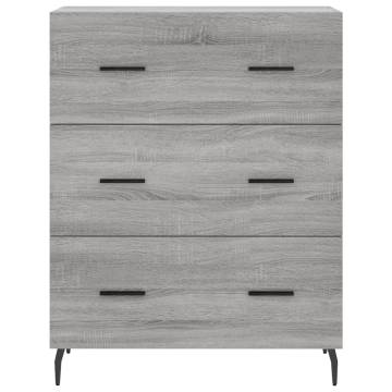 Highboard Grey Sonoma 69.5x34x180 cm Engineered Wood