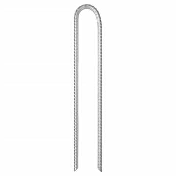 Tent Pegs 6 pcs U-shaped 37 cm Ø10 mm Galvanised Steel