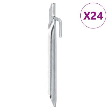 Tent Pegs 24 pcs V-shaped 17 cm Ø20 mm Galvanised Steel