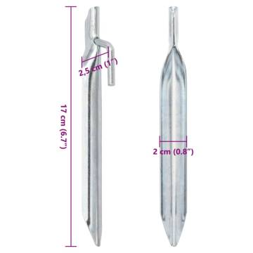 Tent Pegs 24 pcs V-shaped 17 cm Ø20 mm Galvanised Steel