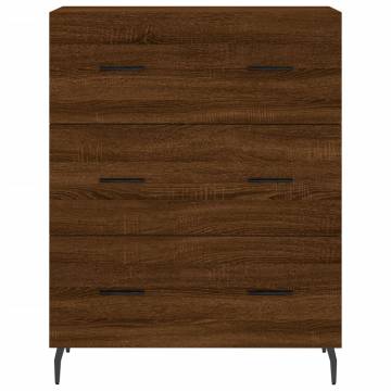 Highboard Brown Oak 69.5x34x180 cm Engineered Wood