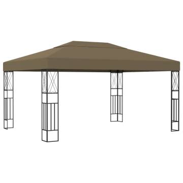 Gazebo 3x4 m Taupe Fabric