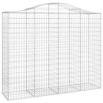 Arched Gabion Baskets 15 pcs 200x50x160180 cm Galvanised Iron