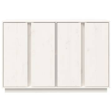 Sideboard White 120x35x80 cm Solid Wood Pine