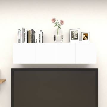 Wall Mounted TV Cabinets 4 pcs White 30.5x30x30 cm