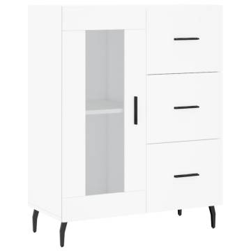 Highboard White 69.5x34x180 cm Engineered Wood