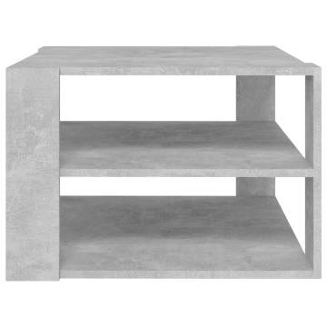 Coffee Table Concrete Grey 60x60x40 cm Engineered Wood