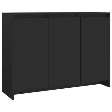 Sideboard Black 102x33x75 cm Engineered Wood