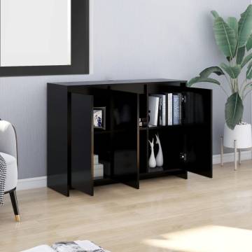 Sideboard Black 102x33x75 cm Engineered Wood