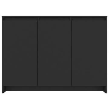 Sideboard Black 102x33x75 cm Engineered Wood