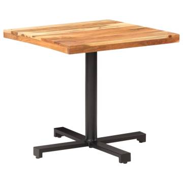 Bistro Table Square 80x80x75 cm Solid Acacia Wood