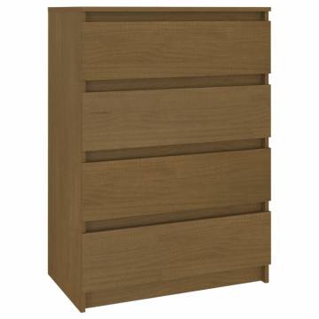 Side Cabinet Honey Brown 60x36x84 cm Solid Pinewood