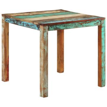 Dining Table 82x80x76 cm Solid Reclaimed Wood