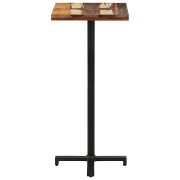 Bistro Table Square 50x50x110 cm Solid Reclaimed Wood