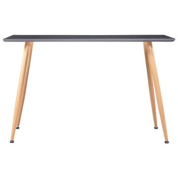 Dining Table Grey and Oak 120x60x74 cm MDF