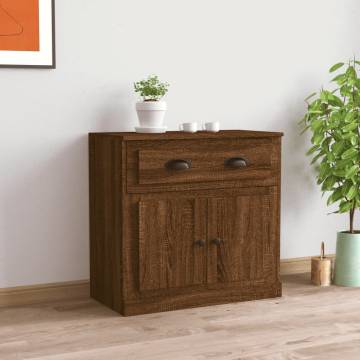 Sideboard Brown Oak 70x35.5x67.5 cm Engineered Wood