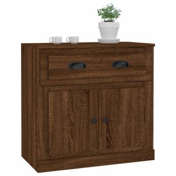 Sideboard Brown Oak 70x35.5x67.5 cm Engineered Wood