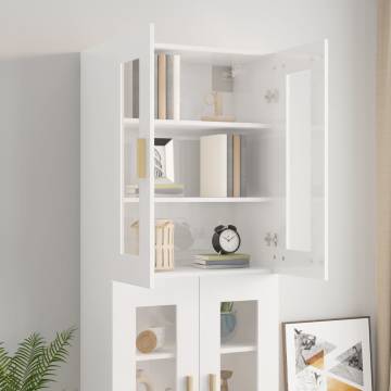 Hanging Wall Cabinet High Gloss White 69.5x34x90 cm