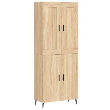 Highboard Sonoma Oak 69.5x34x180 cm Engineered Wood