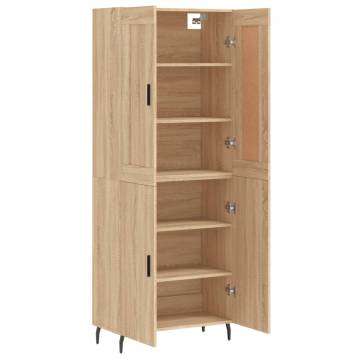 Highboard Sonoma Oak 69.5x34x180 cm Engineered Wood