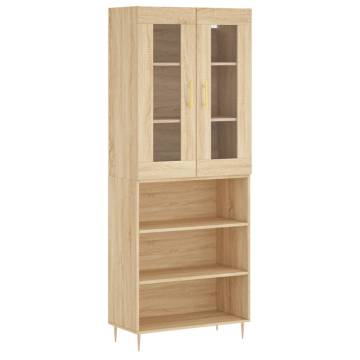 Highboard Sonoma Oak 69.5x34x180 cm Engineered Wood