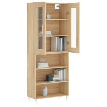 Highboard Sonoma Oak 69.5x34x180 cm Engineered Wood