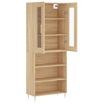 Highboard Sonoma Oak 69.5x34x180 cm Engineered Wood