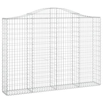 Arched Gabion Baskets 14 pcs 200x30x140160 cm Galvanised Iron