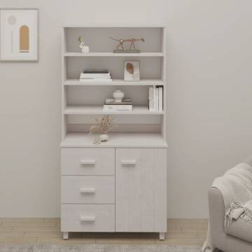 Highboard HAMAR Solid Wood Pine White