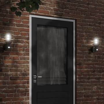 Outdoor Wall Light with Sensor Black Stainless Steel