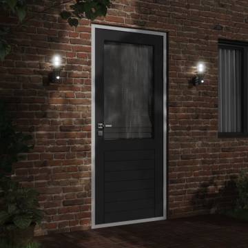 Outdoor Wall Light with Sensor Black Stainless Steel