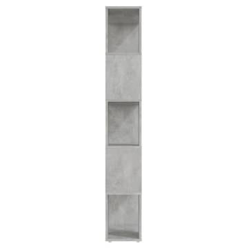 Book Cabinet Room Divider Concrete Grey 60x24x155 cm