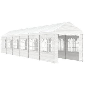 Gazebo with Roof White 13.38x2.28x2.69 m Polyethylene