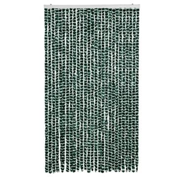 Fly Curtain Green and White 118x220 cm Chenille