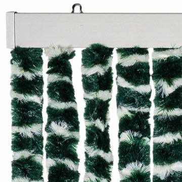 Fly Curtain Green and White 118x220 cm Chenille