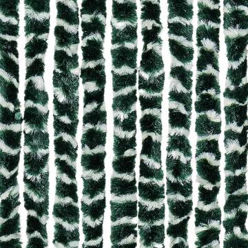 Fly Curtain Green and White 118x220 cm Chenille