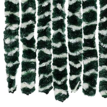 Fly Curtain Green and White 118x220 cm Chenille